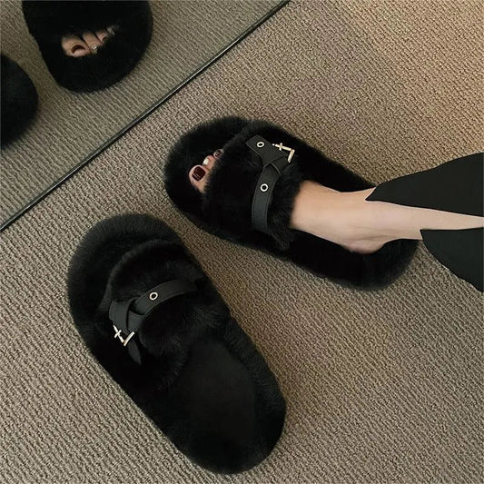 Levoire | Chaussons doux avec semelle épaisse en coton doublé