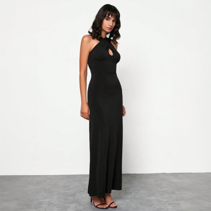 Robe maxi femme avec un laçage accrocheur au niveau du dos Levoire