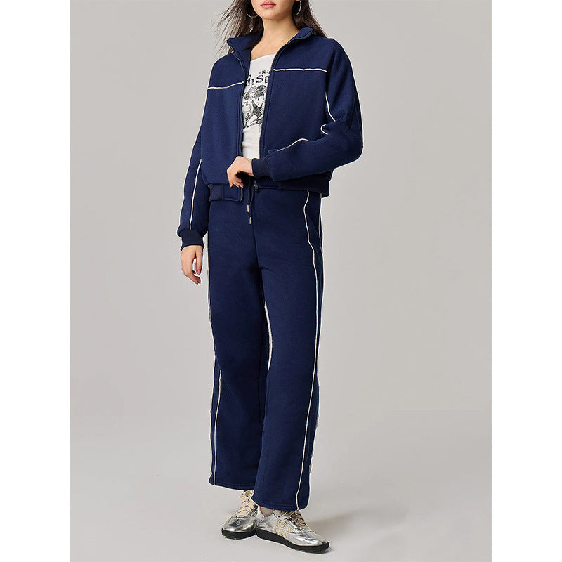 Ensemble de loisirs sportif pour femmes avec col montant et taille élastique Levoire