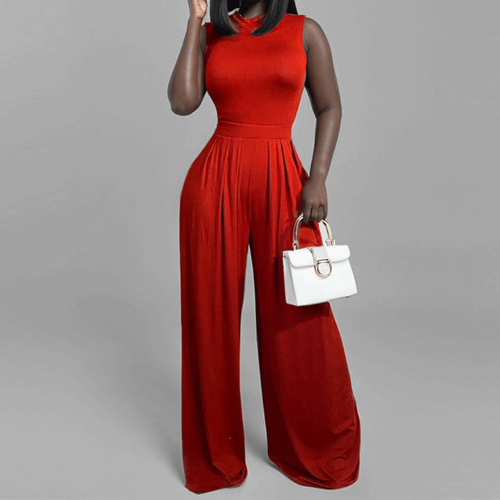 Femmes Combinaison Élégante avec Pantalon Large et Motif Floral Levoire