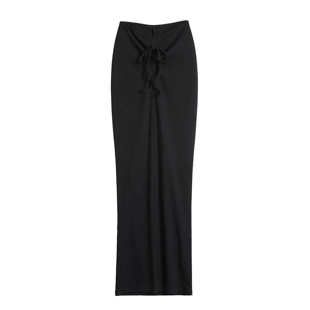 Jupe maxi pour femme avec un élégant design de nœud et une qualité jersey de haute qualité Levoire