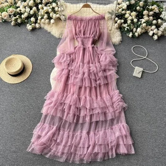 Levoire | Style français Maillot à ruchés Lila Taille libre