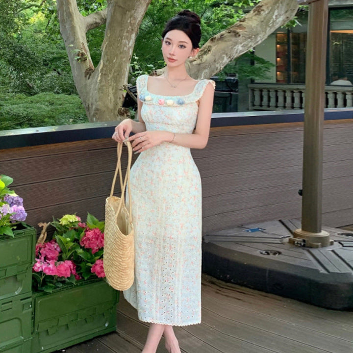 Levoire | robe ajustée à fleur avec perforations