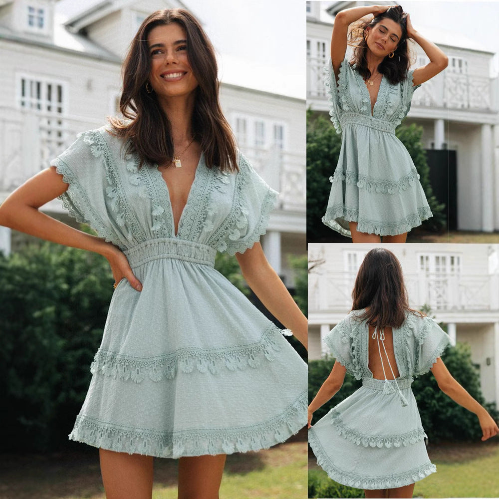 Robe d'été pour femmes avec dentelle romantique Levoire