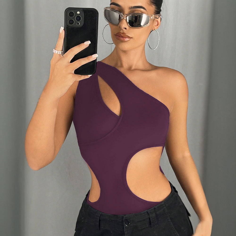 Maillot de bain asymétrique pour femmes avec design découpé tendance Levoire