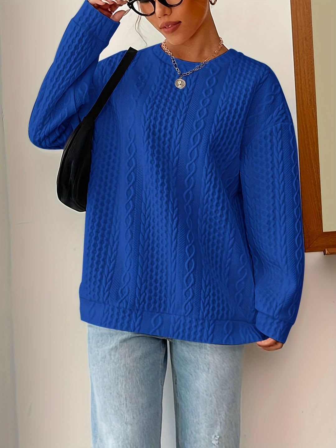 Sweater en tricot pour femmes avec look texturé et coupe décontractée Levoire