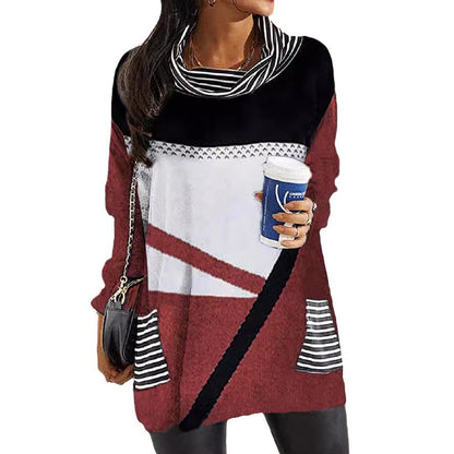 Levoire | Chemise à poche à col en pile imprimé élégante