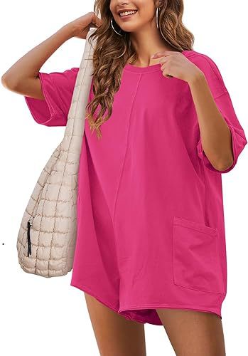 Levoire | Dos nu décolleté d'été Combinaison à col en V short Magenta