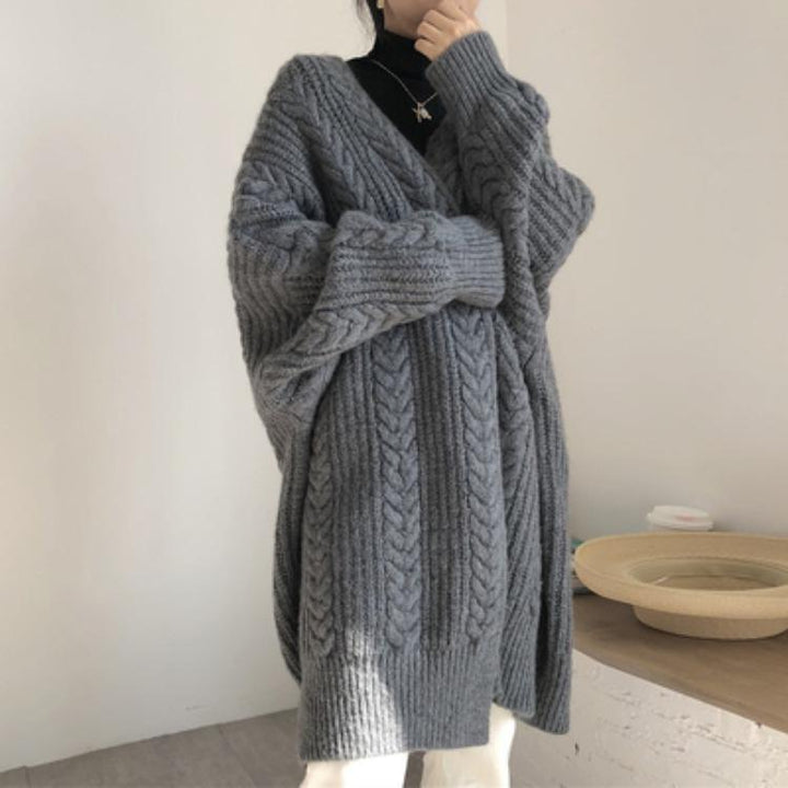 Cardigan femme avec motif en cable et coupe ample Levoire