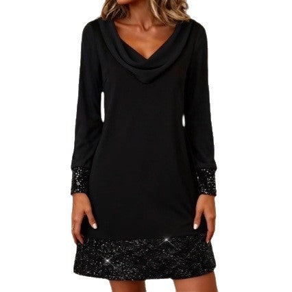 Robe élégante pour femmes avec ourlet scintillant et magnifique section arrière Levoire