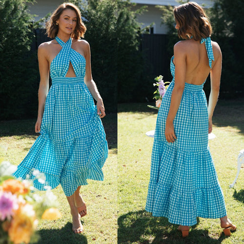 Robe maxi femme avec haut enroulé et ourlet à volants Levoire