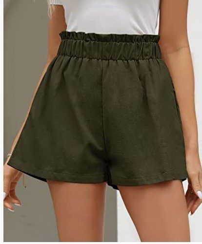 Shorts pour femmes avec taille élastique et poches latérales Levoire