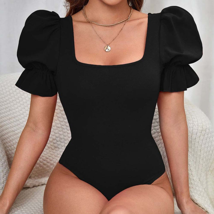Body pour femmes avec manches bouffantes et décolleté carré Levoire