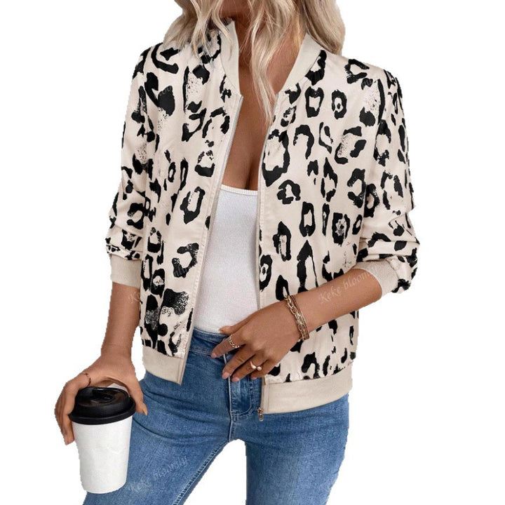 Veste bomber pour femmes avec motif léopard Levoire