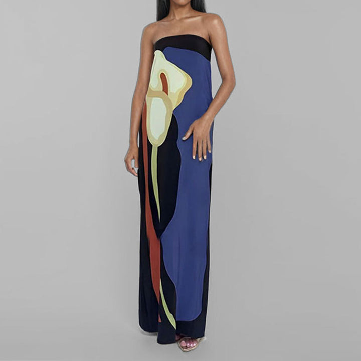 Robe maxi pour femmes dans le style art moderne Levoire