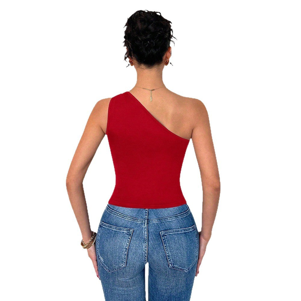 Body femme asymétrique avec nœud décoratif Levoire