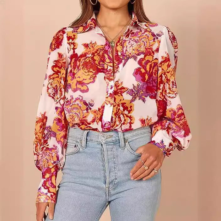 Blouse femme avec imprimé léopard et coupe décontractée Levoire