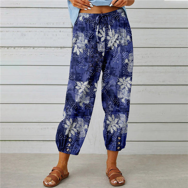 Levoire | Pantalon Imprimé Vintage Bleu