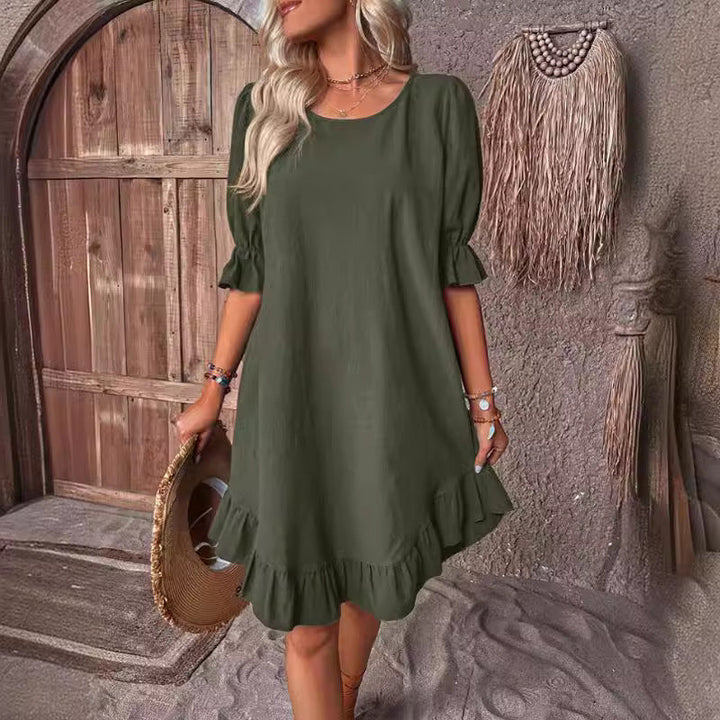 Levoire | Swing ¾-manches Encolure ronde Robe claire