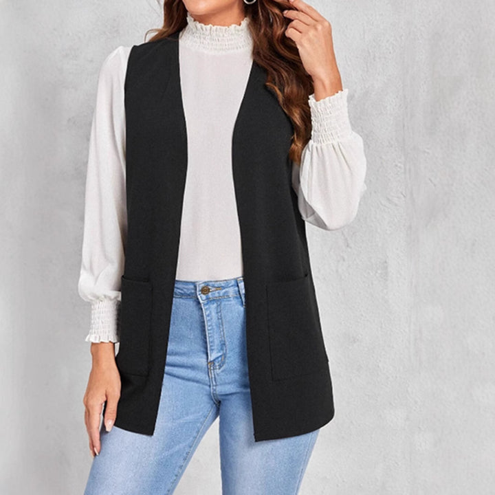 Gilet long réversible pour femmes avec poches Levoire
