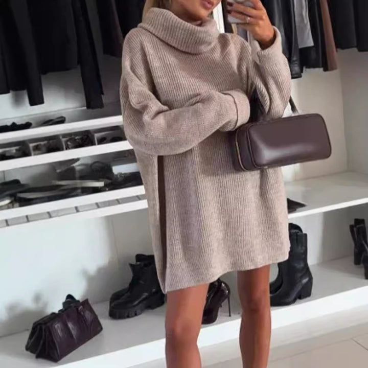 Pull en tricot cosy pour femmes avec col montant Levoire