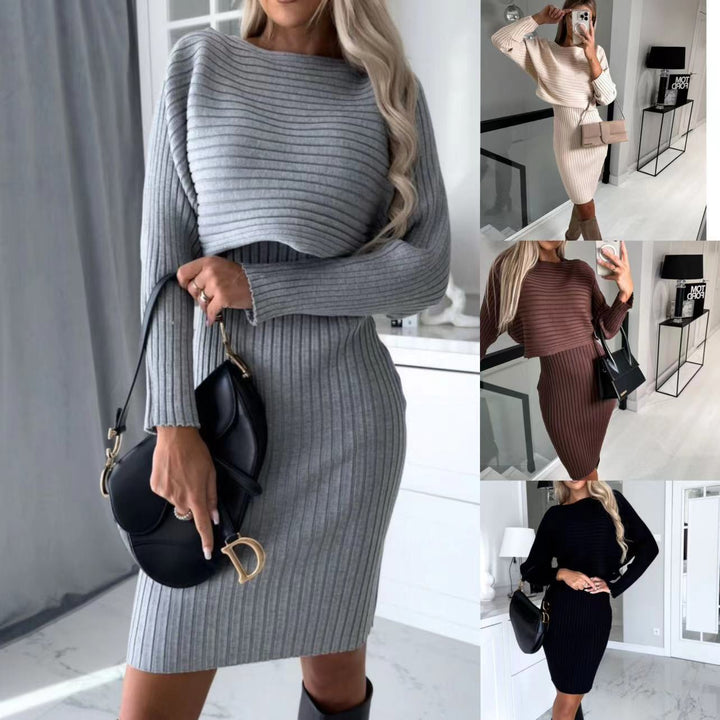 Robe tricotée pour femmes avec des côtes raffinées et une coupe surdimensionnée élégante Levoire
