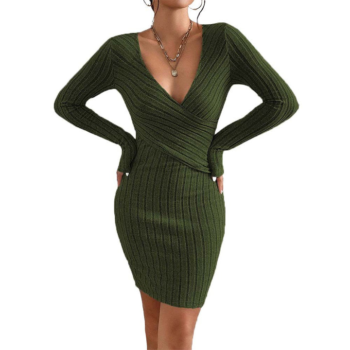 Robe portefeuille pour femme avec coupe asymétrique et détails volantés Levoire