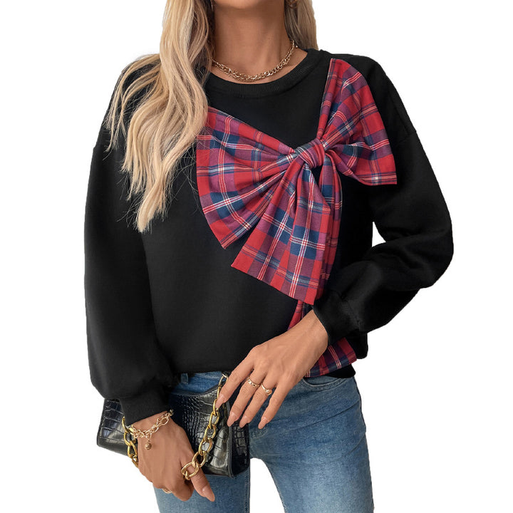 Sweat-shirt féminin à la mode avec design de nœud artistique Levoire