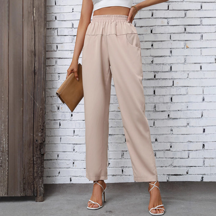 Pantalons de loisirs aérés pour femmes avec taille élastique et poches latérales Levoire