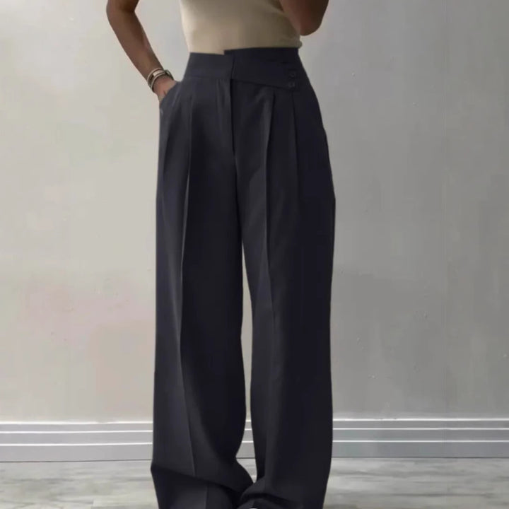 Pantalon élégant large plissé pour dames Levoire