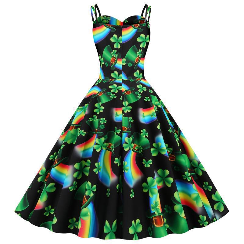 Robe A-line ludique pour femmes avec motif vif Levoire