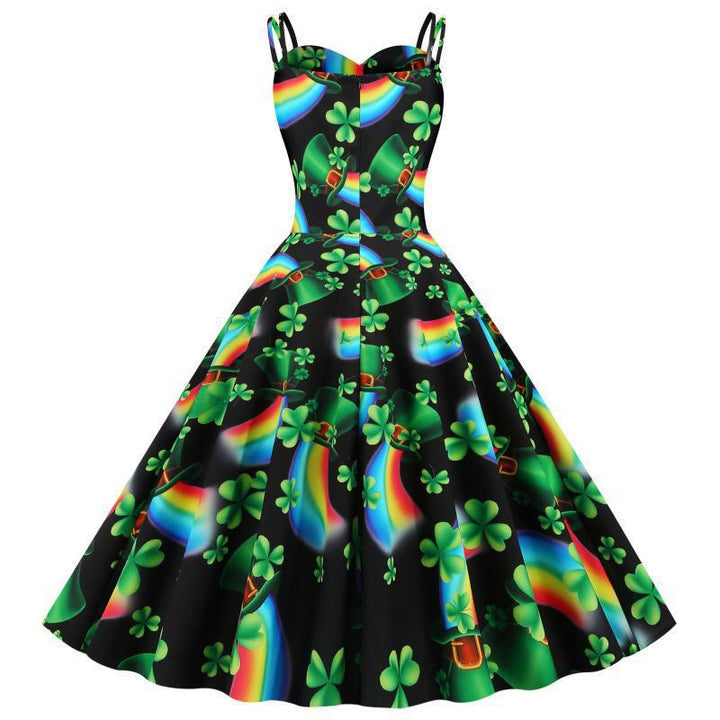 Robe A-line ludique pour femmes avec motif vif Levoire