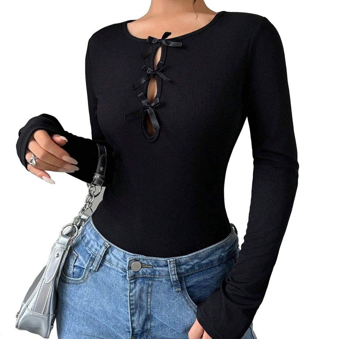 Robe femme avec nœuds décoratifs et manches longues Levoire