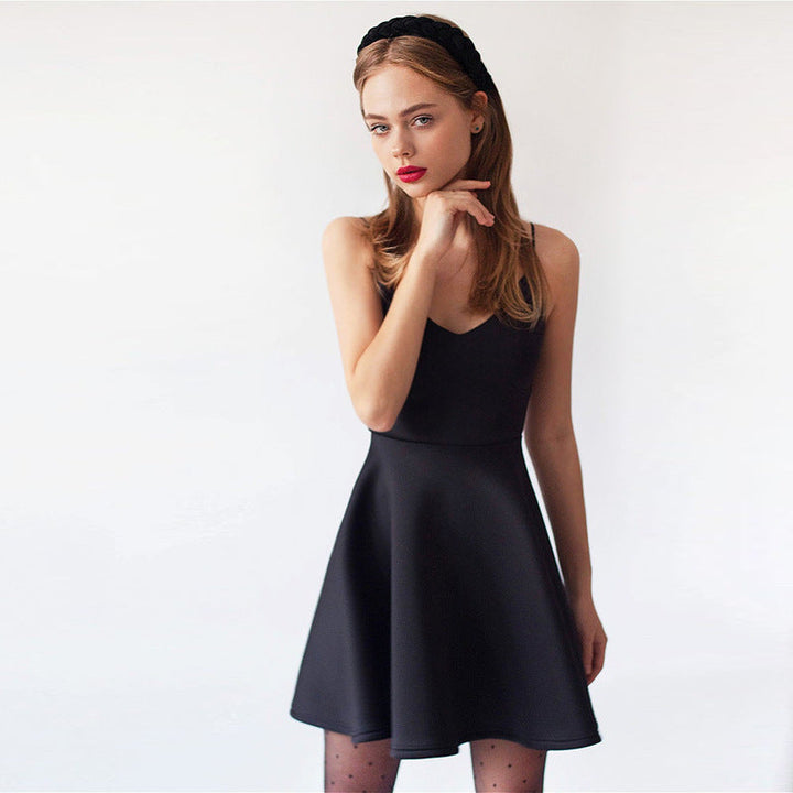 Levoire | Robe tendance à taille haute Noir