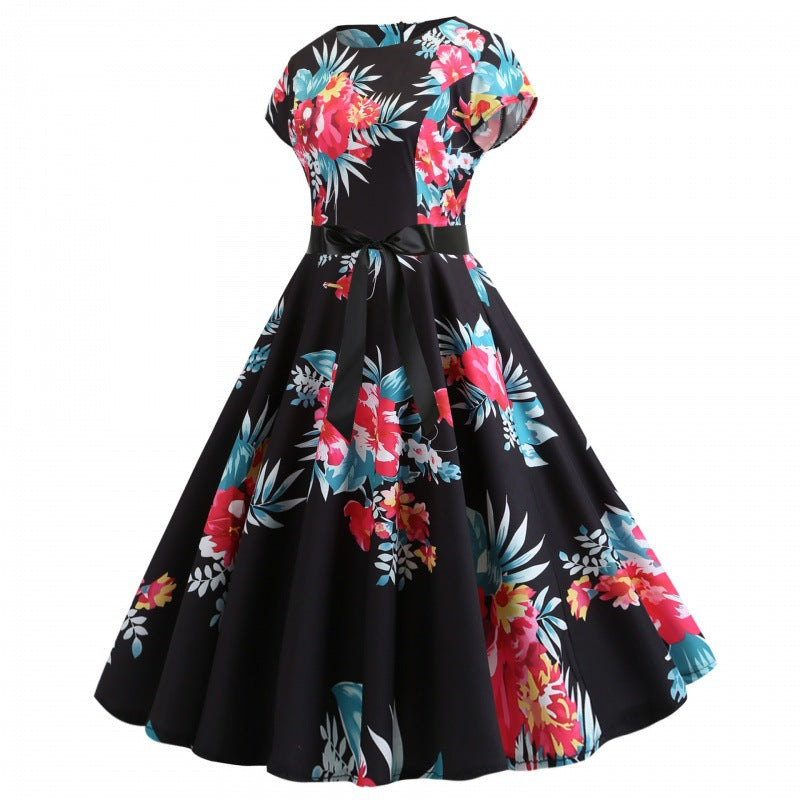 Robe midi femme avec design floral et coupe ajustée Levoire