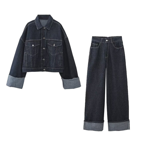 Levoire | Denim Grande Taille Set Pour Femmes