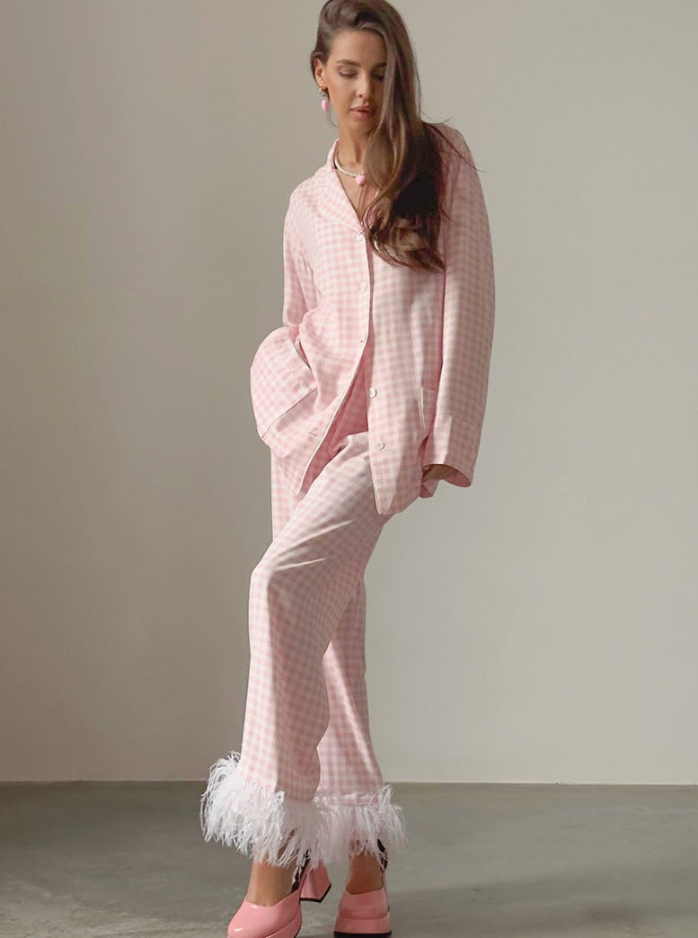 Levoire | Vêtements De Détente À Motifs Manches Longues Pyjama Deux Pièces L
