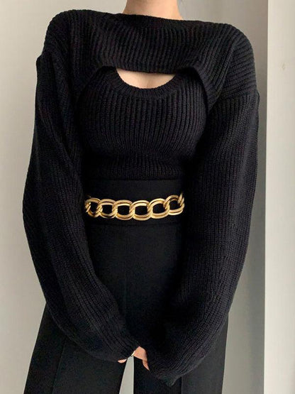 Levoire | Élégant Style De Pull À Manches Longues Pour Le Confort Noir Une taille pour tous