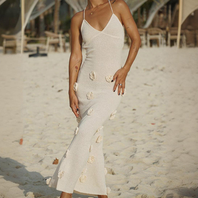 Levoire | Étroite, dos nu, noué Bodycon maxi jupe