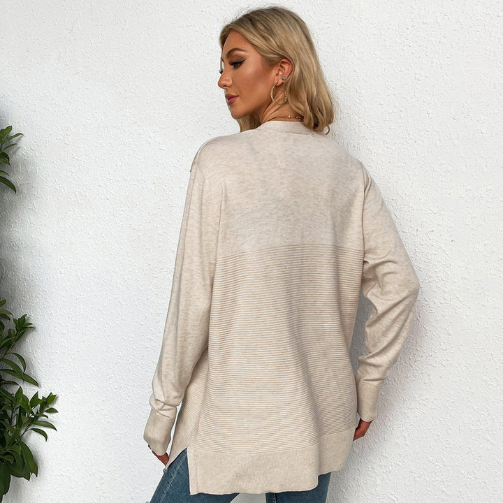 Levoire | Élégant Cardigan Long à Manches Longues en Dentelle Suspendue