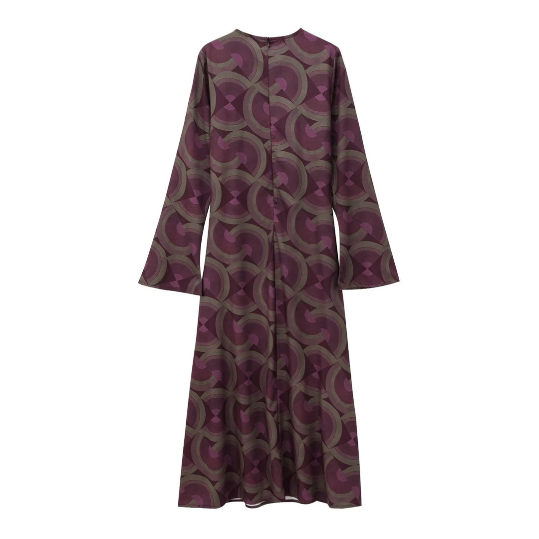 Levoire | Imprimé Artistique Robe Longue à Manches