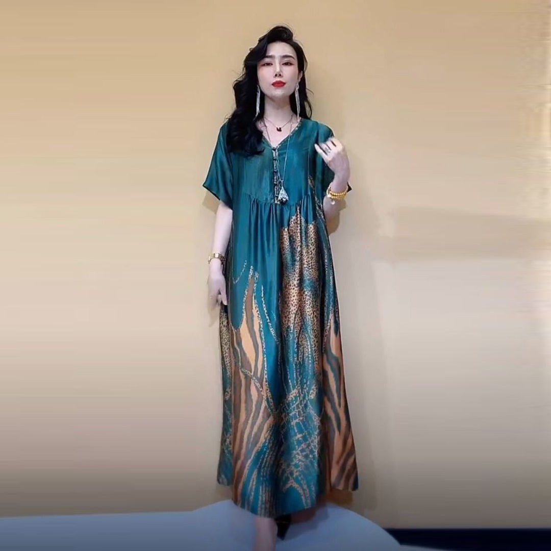 Levoire | Robe imprimée motif d'été combinée jupe longue