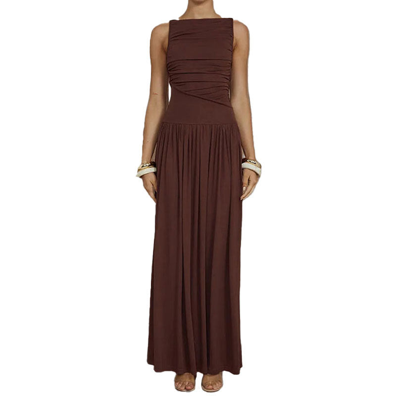 Robe maxi femme avec un drapé sophistiqué Levoire