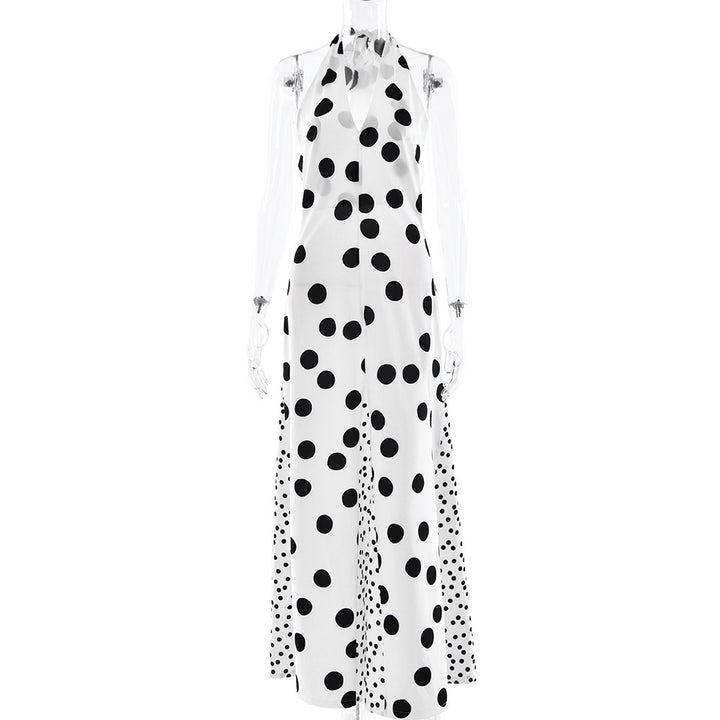 Robe maxi d'été pour femmes avec des accents floraux et un décolleté profond Levoire