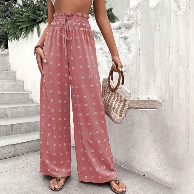 Levoire | Pantalons D'Été Légers Pour Femmes Avec Jambes Larges Rosa