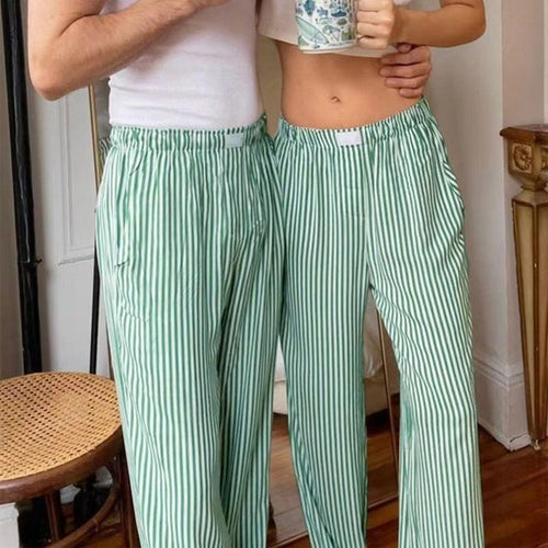 Levoire | Bleu Rayé Pantalon De Pyjama Pour Homme