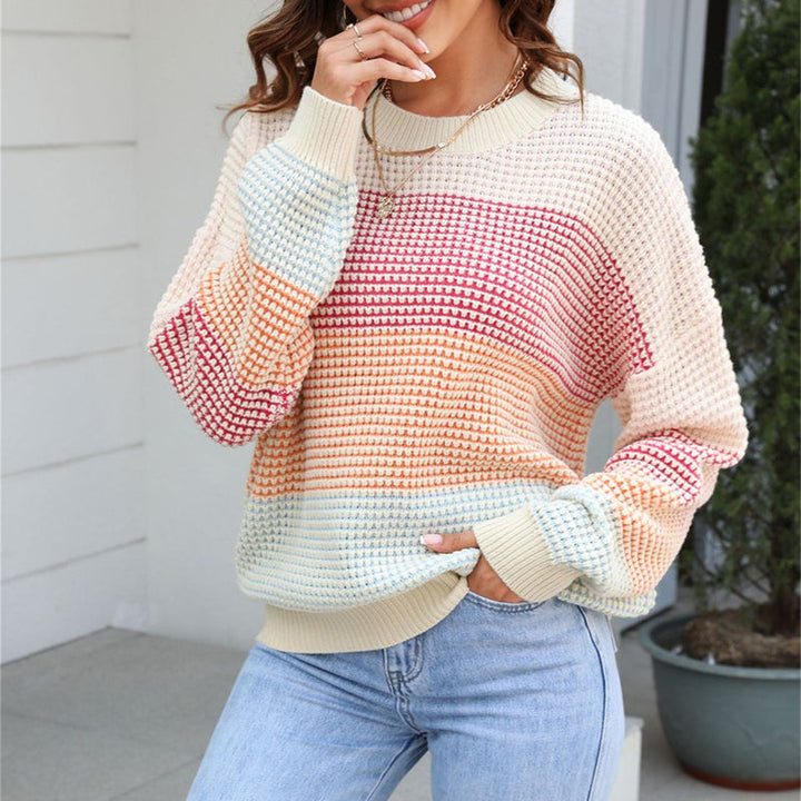 Levoire | En Tricot À Blocs De Couleurs Abricot