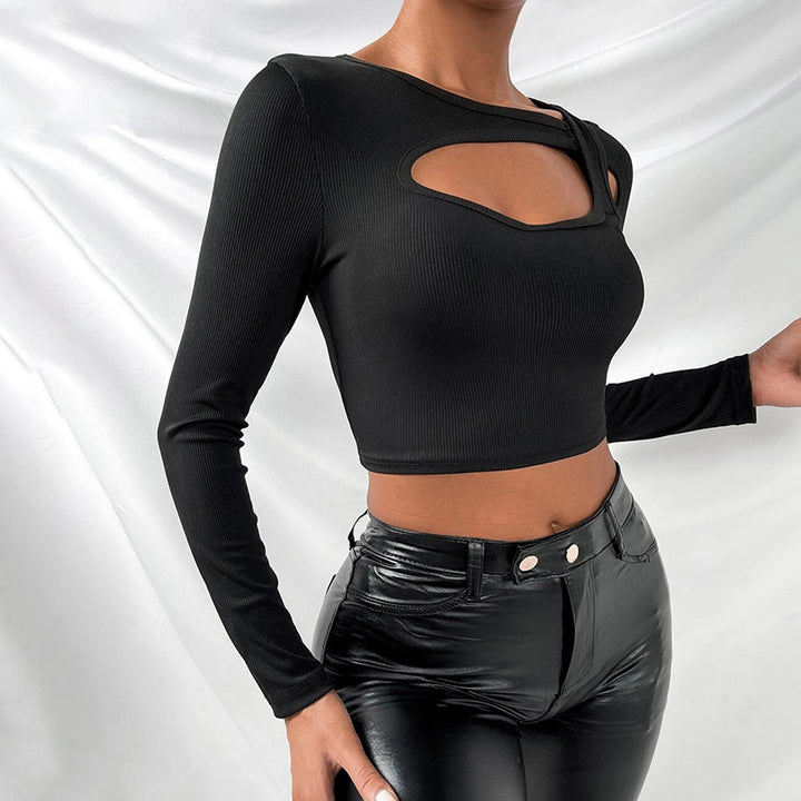 Top court pour femme avec design à découpe asymétrique Levoire