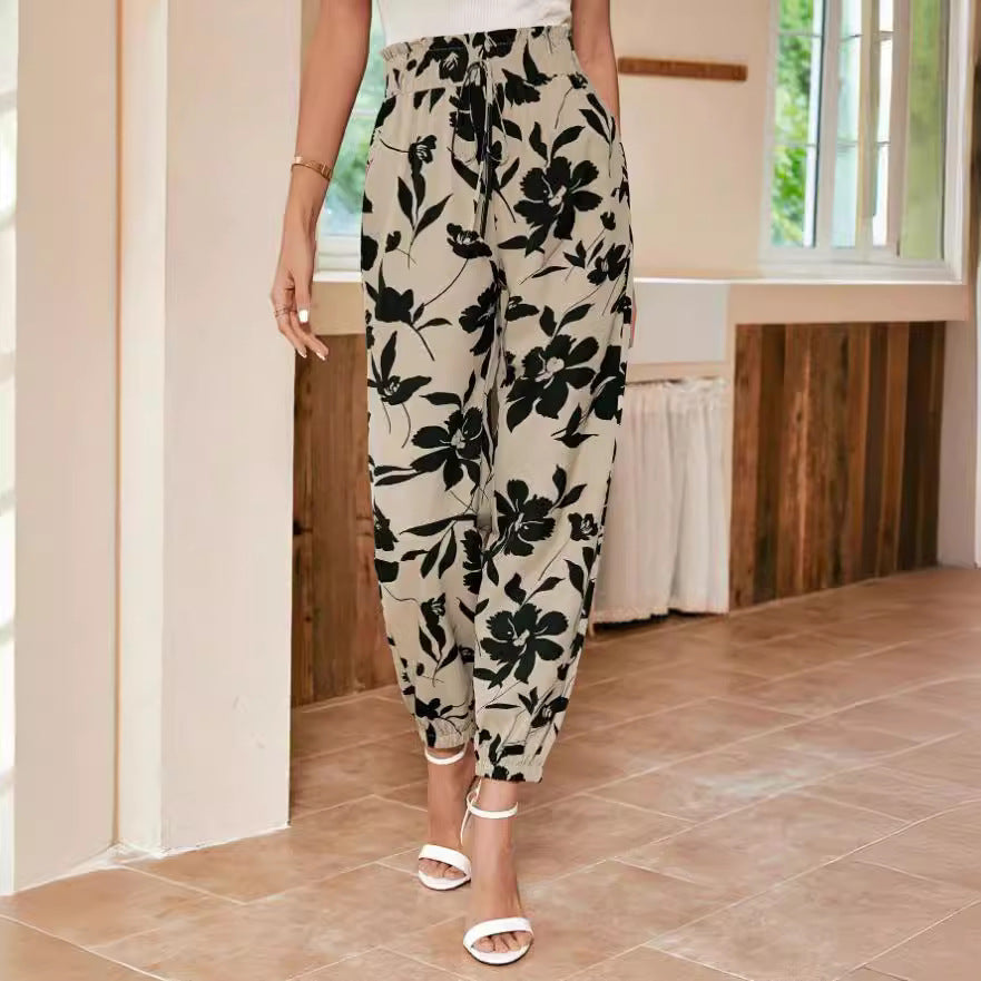 Pantalons floraux tendance pour femmes Levoire
