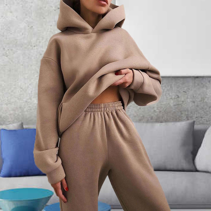 Ensemble de sweat à capuche surdimensionné et de pantalon de jogging pour femmes Levoire